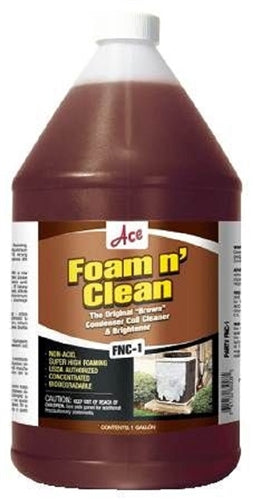 FNC-1 FOAM N' CLEAN EL LIMPIADOR DE SERPENTINES DE CONDENSADOR ORIGINAL "MARRÓN" DE 1 GALÓN