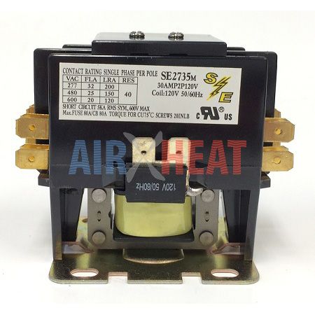 SE2728M DEFINITE PURPOSE CONTACTOR FULL LOAD AMPS 30 POLE 1 120V. 50/60HZ