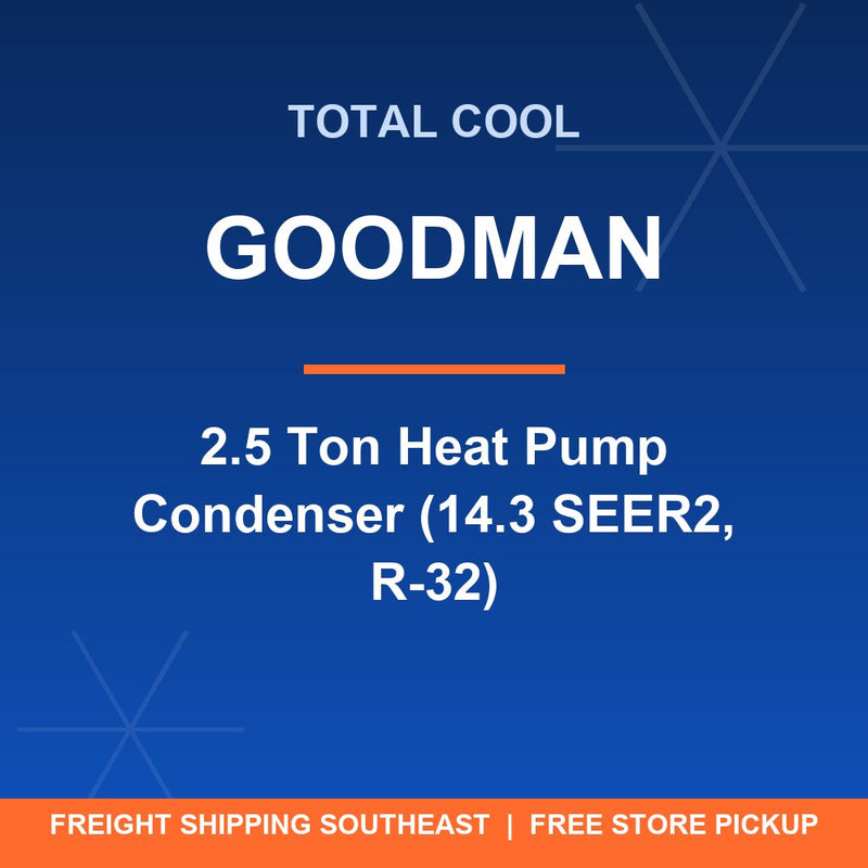 Condensador de bomba de calor Goodman de 2,5 toneladas (14,3 SEER2, R-32)