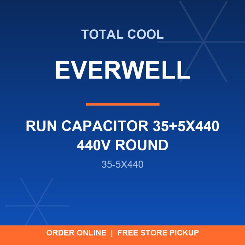 CONDENSADOR DE MARCHA EVERWELL RUN 35-5X440 35+5X440 440V REDONDO