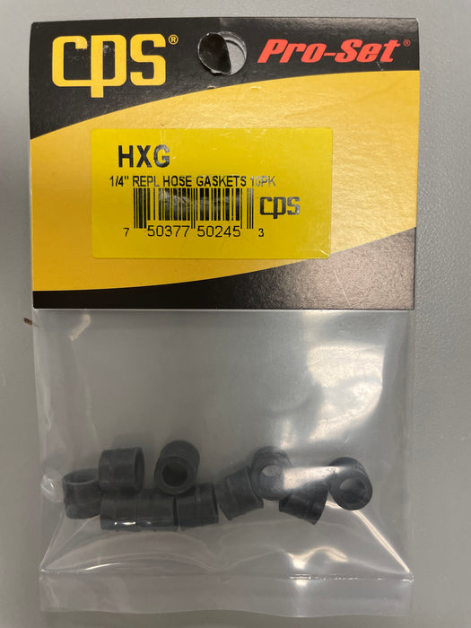 HXG 1/4" REPLACEMENT HOSE GASKETS 10/PK HXG